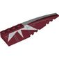 Wedge Curved 12 x 3 Right with White Stripe and Starburst Print