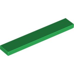 LEGO part 6636 FLAT TILE 1X6 in Dark Green/ Green