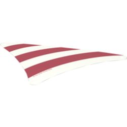 Sail, Triangular, 17 x 20 with Red Thick Stripes Print