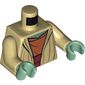 Torso Robe, Open, Dark Orange Shirt with Sash Print (Yoda), Tan Arms, Sand Green Hands