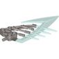 Large Figure Weapon Blade, Ice Slicer with Trans-Light Blue Blade