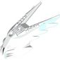 Large Figure Mask Spiked Ice with Marbled Trans-Light Blue Pattern (Gelu)