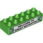 Duplo Brick 2 x 6 with 'Welcome To Great Waterton' Sign Print