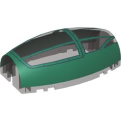 Windscreen 10 x 6 x 3 Bubble Canopy Double Tapered with Dark Green Cockpit Cover Print