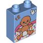 Duplo Brick 1 x 2 x 2 with Baby in Diaper and '12' Print