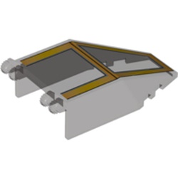 Windscreen 7 x 4 x 1 2/3 with Hinges with Yellow Cockpit Frame Print