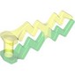 Wave / Lightning Angular, Double with Marbled Trans-Green Pattern