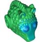 Minifig Head Special, Rodian with Light Turquoise Face and Blue Eyes Print (Onaconda Farr)