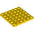 3958 PLATE 6X6 in Bright Yellow/ Yellow