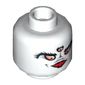 Minifig Head Skull Twin, Dual Sided, Eyebrows, Open Mouth and Two Red Eyes / Three Red Eyes Print [Blocked Open Stud]
