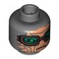 Minifig Head Hondo Ohnaka, Brown Goggles Print