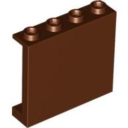 LEGO part 60581 Panel 1 x 4 x 3 [Side Supports / Hollow Studs] in Reddish Brown