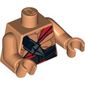 Torso Muscles, Red Sash and Ceremonial Knife Print, Nougat Arms and Hands