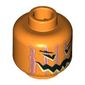 Minifig Head Pumpkin, Jack-o-Lantern, Vertical Lines Print