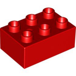 LEGO part 10087084 BRICK 2X3 in Bright Red/ Red