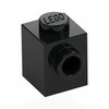 Black Brick Special 1 x 1 with Stud on 1 Side