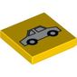 Tile 2 x 2 with White Car Print