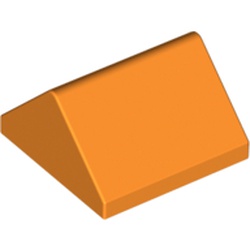 LEGO part 3043 RIDGED TILE 2X2/45° in Bright Orange/ Orange