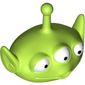 Minifig Head Special, Alien with Antenna and Three Eyes Print (Toy Story Alien)