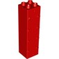 Duplo Building Wall 2 x 2 x 6 with Drawer Slots on One Side and Eight Hinges on the Other