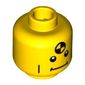 Minifig Head Demolition Dummy, Vertical Cheek Lines, Straight Mouth Print