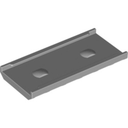 LEGO part PLATE 2X6 W. HOLDER in Medium Stone Grey/ Light Bluish Gray