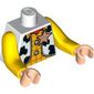Torso with Long Arms, Vest with Sheriff Star over Yellow Shirt Print, Yellow Arms, Light Nougat Hands