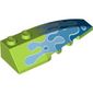 Wedge Curved 6 x 2 Right with Blue Water Splash Print