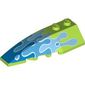 Wedge Curved 6 x 2 Left with Blue Water Splash Print