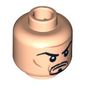 Minifig Head Nizam, Goatee, Arched Eyebrows Print [Blocked Open Stud]