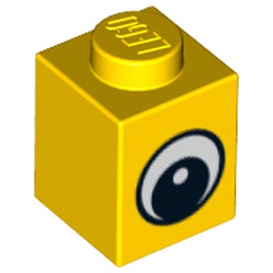 LEGO part BRICK 1X1 NO. 2 in Bright Yellow/ Yellow