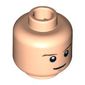 Minifig Head Luke Skywalker, Brown Eyebrows, White Pupils and Chin Dimple Print