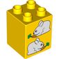 Duplo Brick 2 x 2 x 2 with Two Rabbits Print