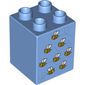 Duplo Brick 2 x 2 x 2 with 8 Bees Print