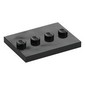 Plate Special 3 x 4 with 1 x 4 Center Studs [Plain]