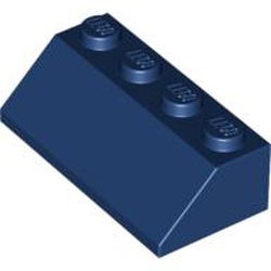 LEGO part ROOF TILE 2X4/45 in Earth Blue/ Dark Blue