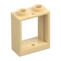 LEGO part  FRAME 1X2X2 in Brick Yellow/ Tan
