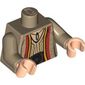 Torso Arabian Robe with Pendant and Patches Print, Dark Tan Arms, Light Nougat Hands