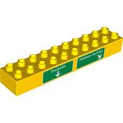 Duplo Brick 2 x 10 with 'Truckville' and 'Radiator Springs' Print
