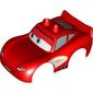 Duplo Car Body 2 Top Studs and Spoiler with Cars Lightning McQueen, No Rust-Eze Logo Print