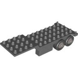 Duplo Trailer, Four Rear Wheels, Elevated Front End, 4 x 12 Studs with Gate Hinge