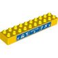 Duplo Brick 2 x 10 with 'Legoville', Train, and Airport Sign Print