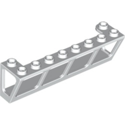 LEGO part 10050402 WALL 2X8X2 WRY INV. W. WIND. in White