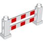 Duplo Fence 1 x 6 x 2 with Red Stripes Print