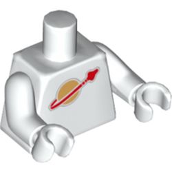 Torso Classic Space Logo Print, White Arms and Hands