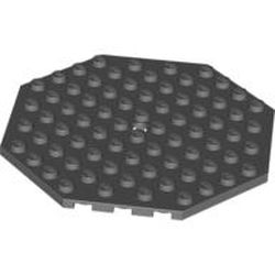 1x Plate Plaque Corner 10x10 Octagonal Hole 89523 Dark bluish gray/gris Lego 