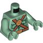 Torso Muscles, Scales, Belts and Medallion Print, Sand Green Arms and Hands