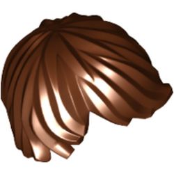 LEGO part 87991 Hair Tousled with Side Part in Reddish Brown