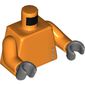 Torso '245633' and Barcode Print, Orange Arms, Dark Bluish Gray Hands