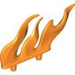 Wave / Flame Rounded Row of Three with Two Pins